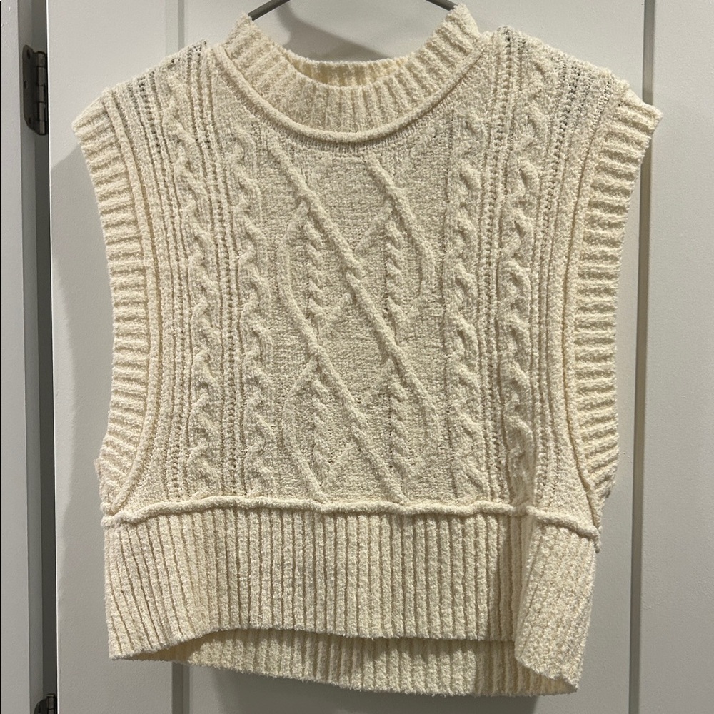Free People Cream Rowan Sweater